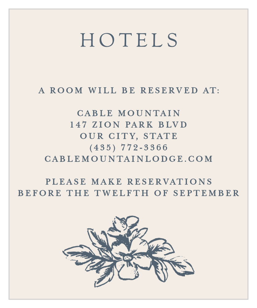 Soft Morning Accommodation Cards