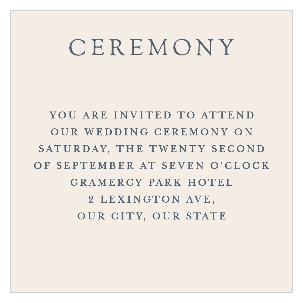 Soft Morning Ceremony Cards