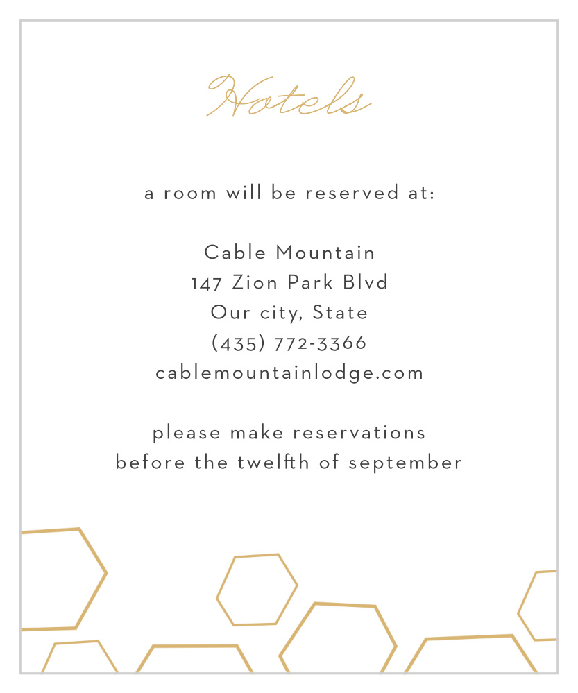 Geometric Watercolor Accommodation Cards