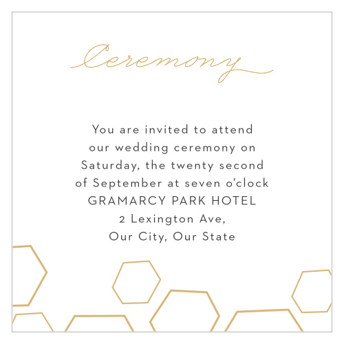 Geometric Watercolor Ceremony Cards