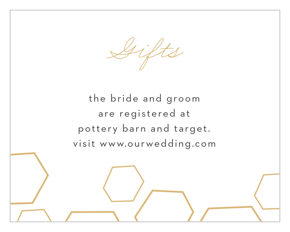 Geometric Watercolor Registry Cards