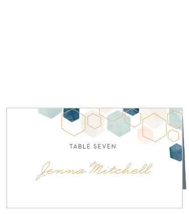 Easily guide your guests to their seats, and keep your evening flowing effortlessly from one event to the next with these elegant place cards from our Geometric Watercolor Collection.
