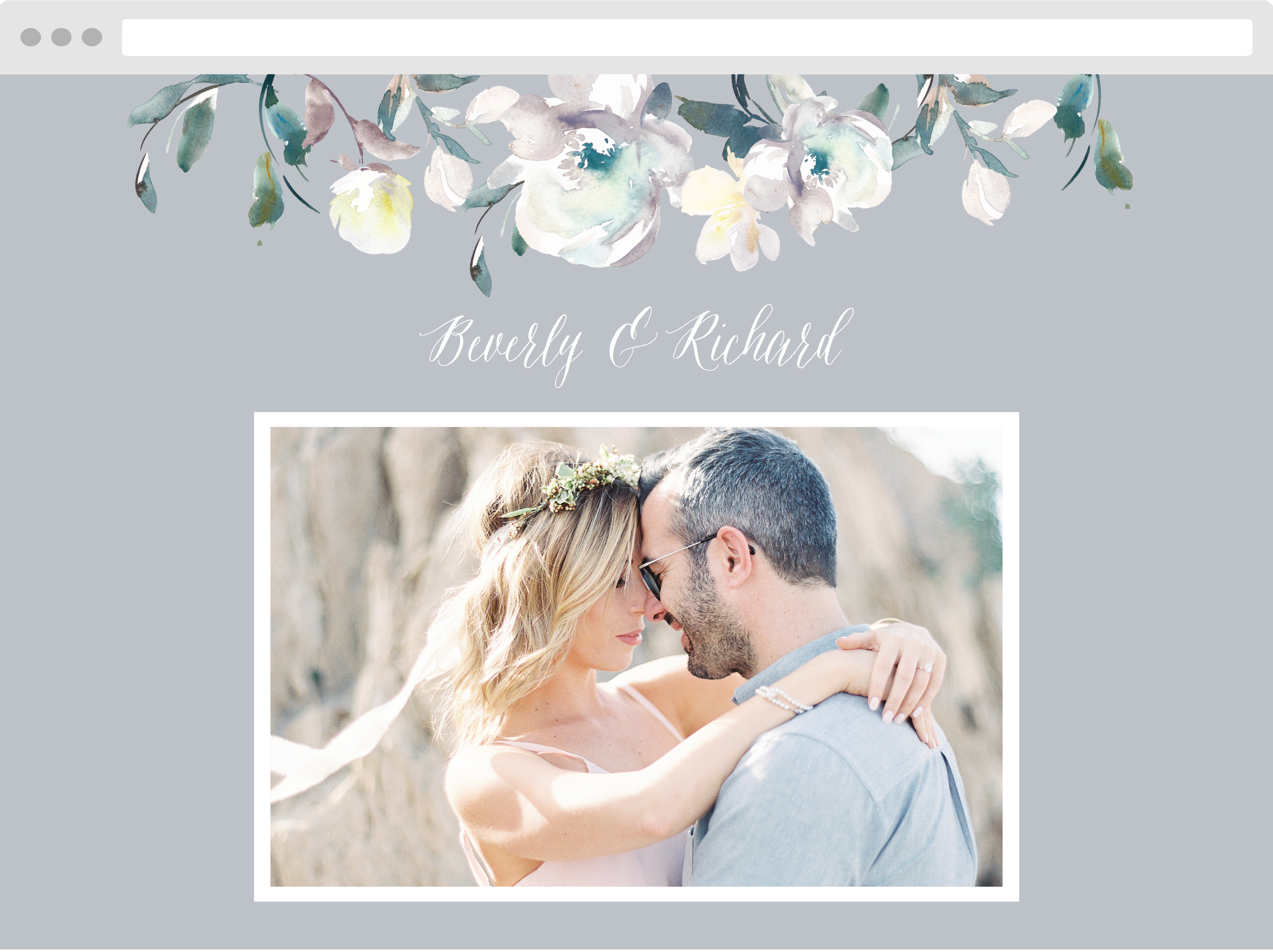 Antique Blooms Wedding Website