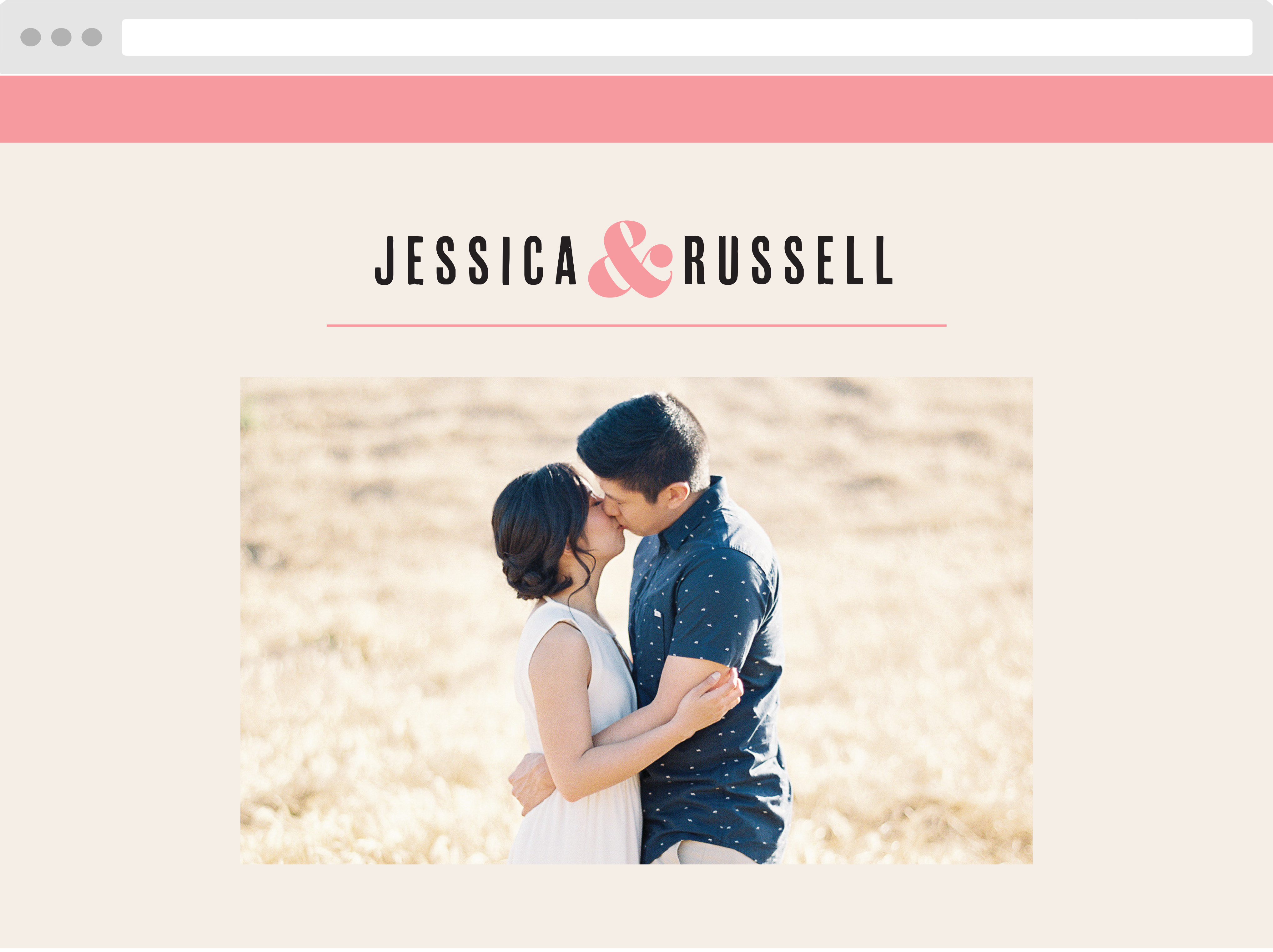 Color Block Wedding Website