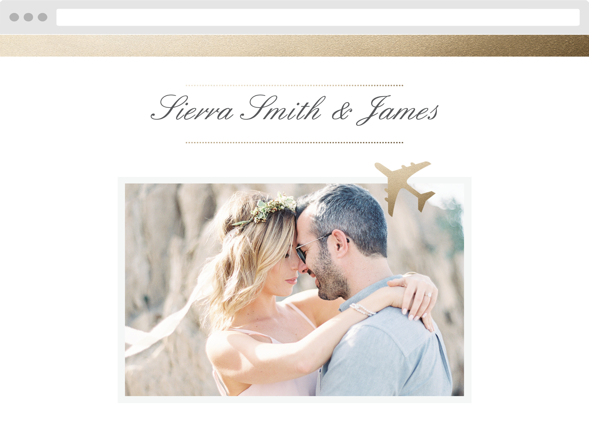Bon Voyage Wedding Website