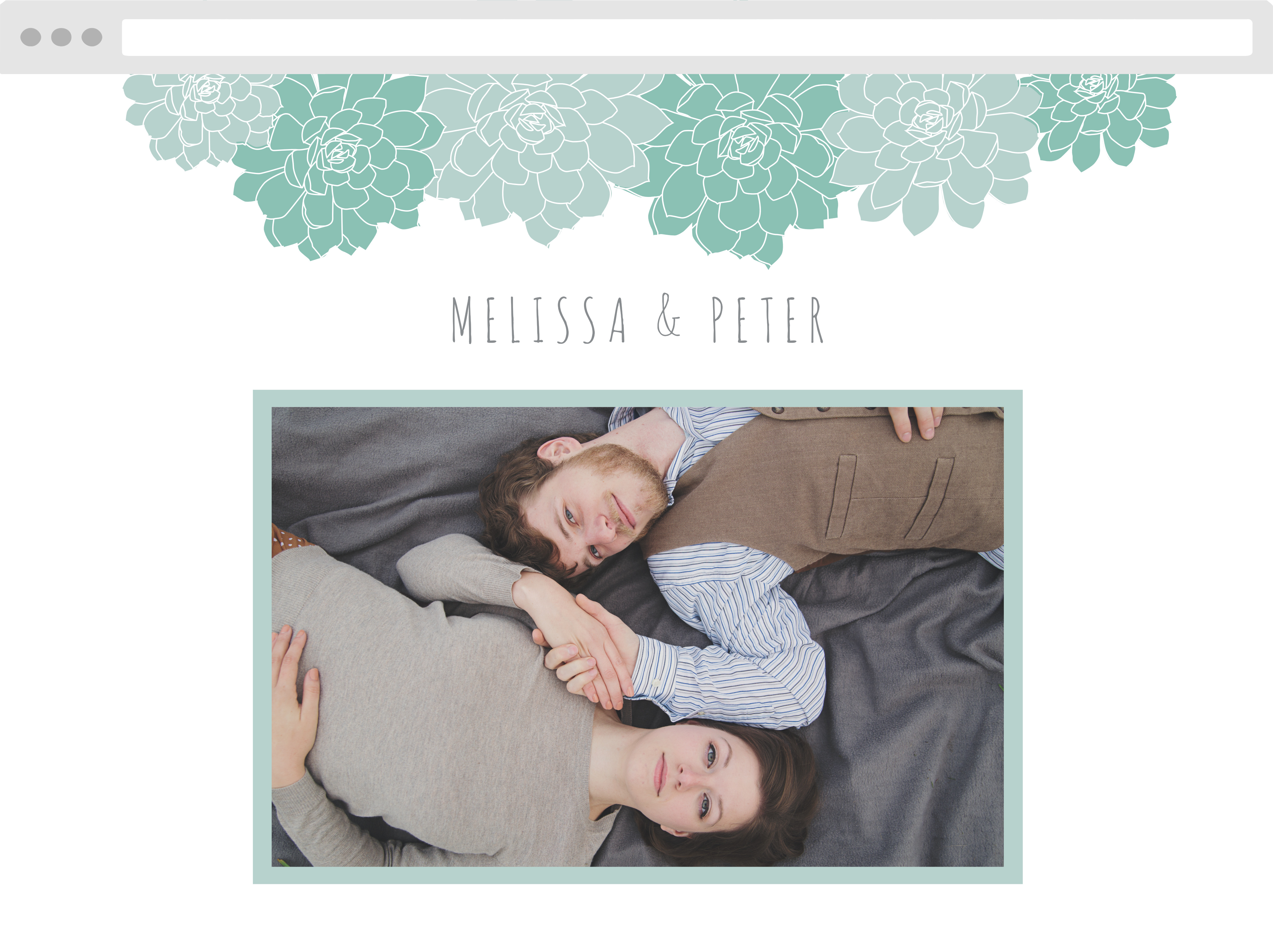 Sweet Succulents Wedding Website