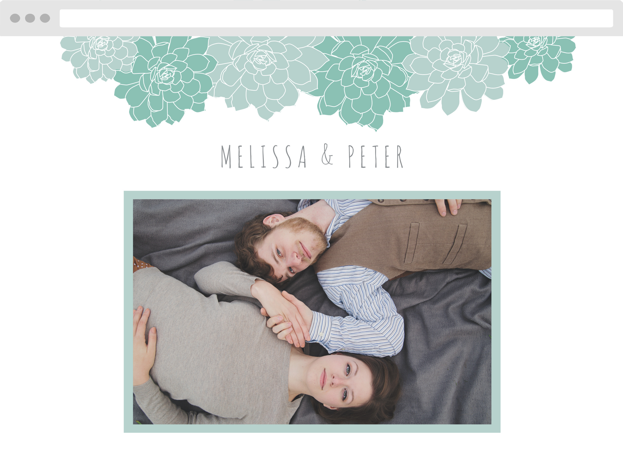 Sweet Succulents Wedding Website