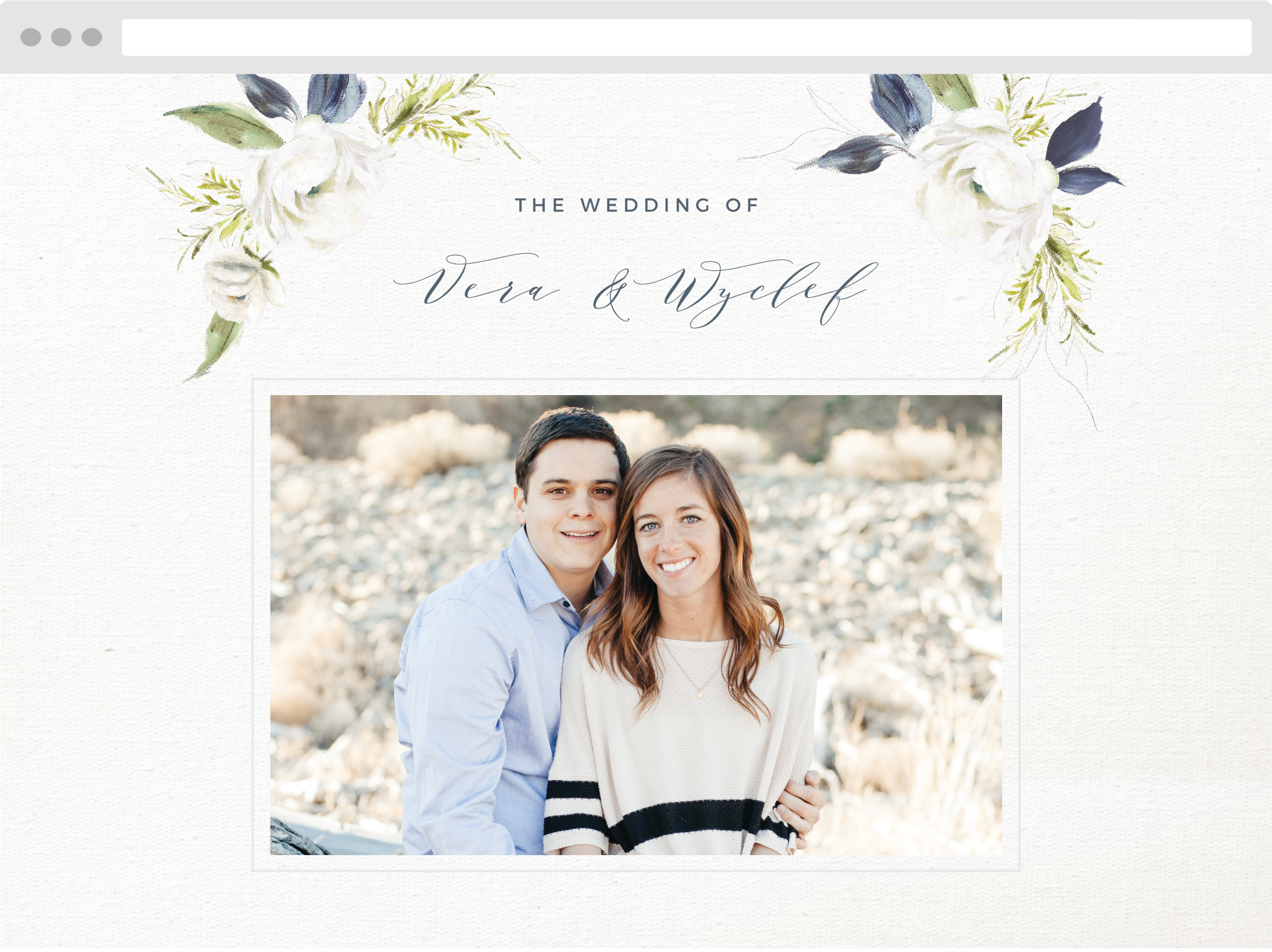 Oil Paint Textured Wedding Website