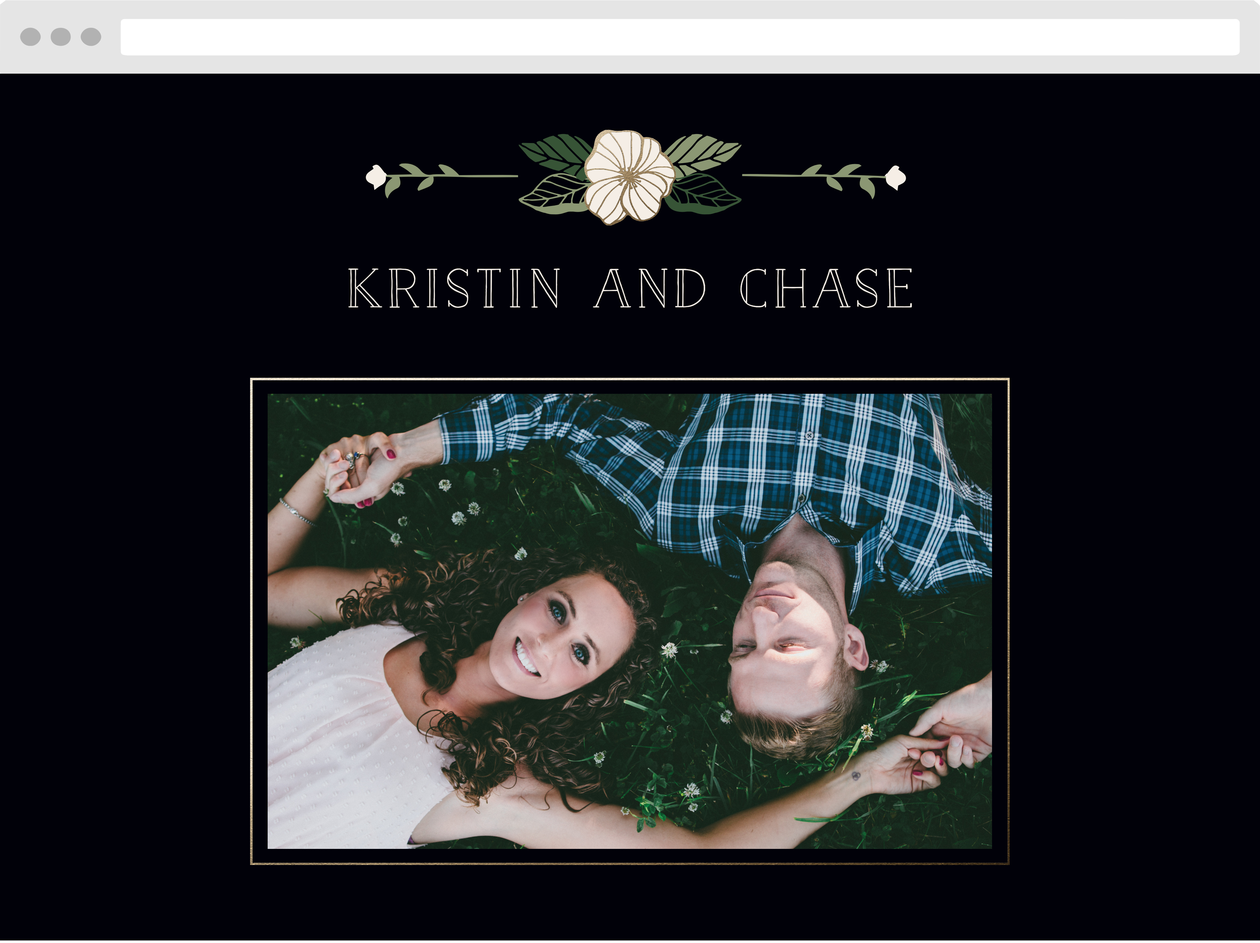Garden Floral Wedding Website