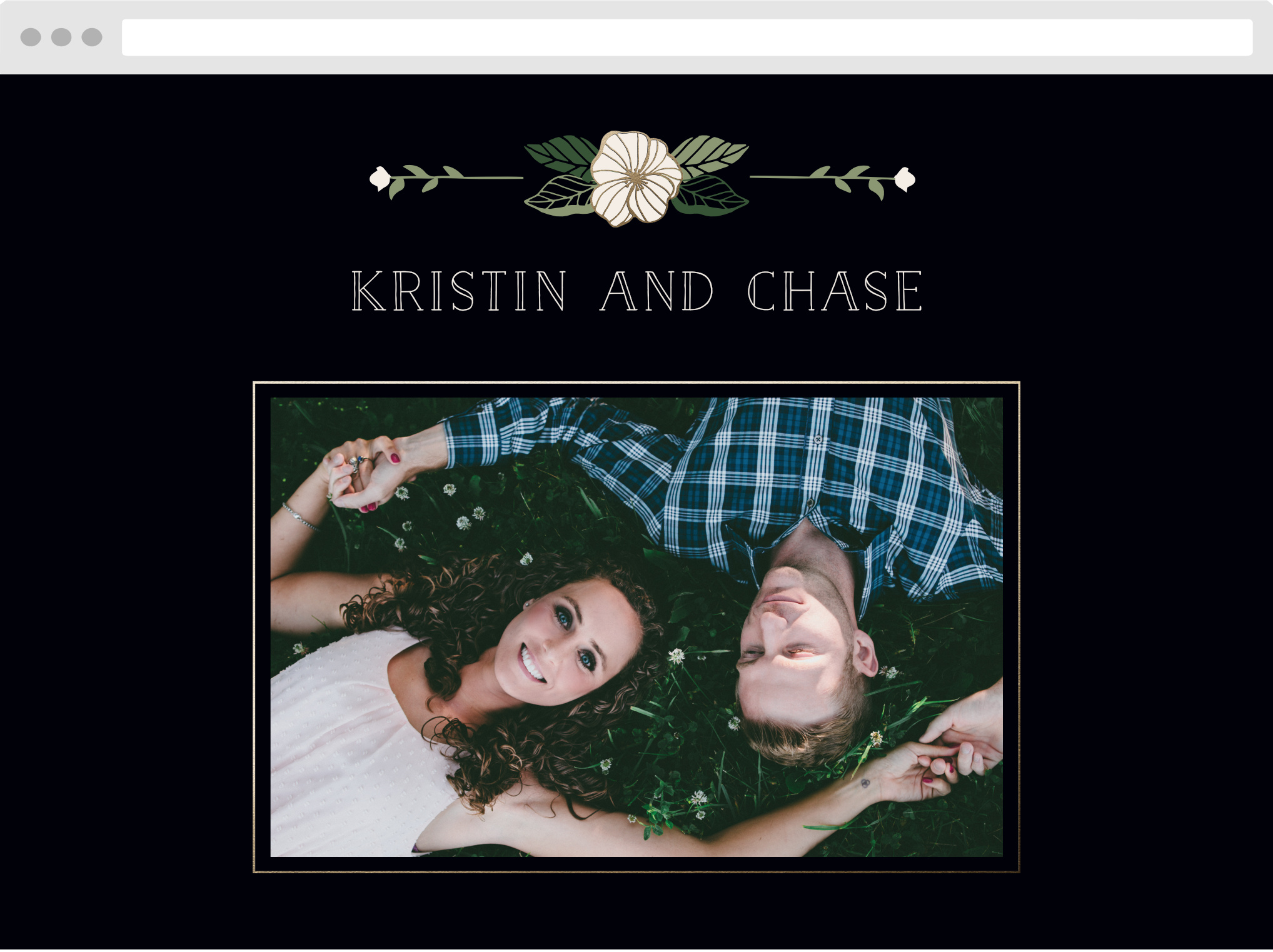 Garden Floral Wedding Website