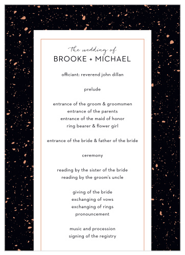 Painted Book Wedding Programs