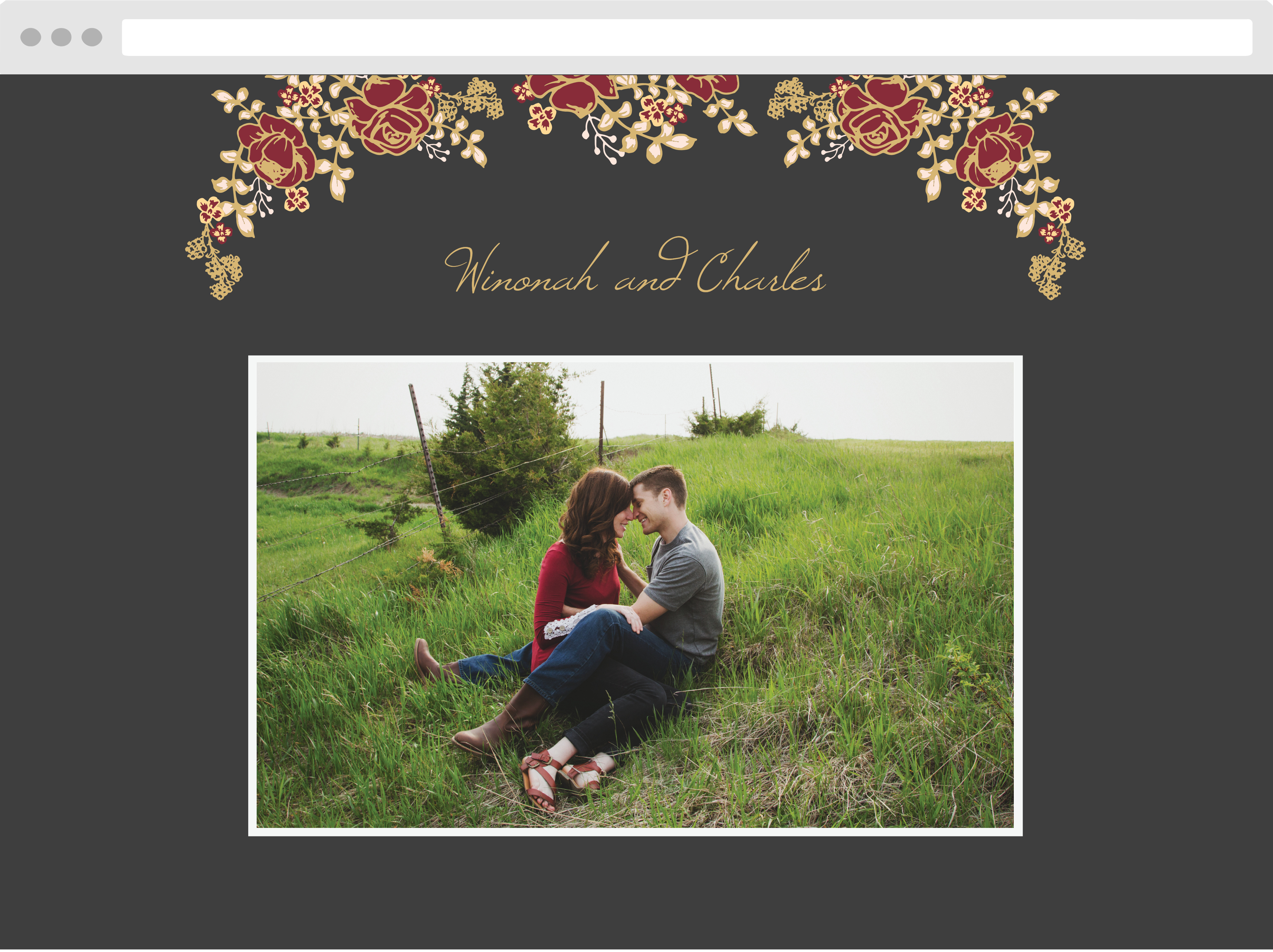 Opulent Floweret Wedding Website
