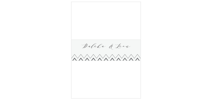 Chevron Ornamental Frame Wedding Belly Bands