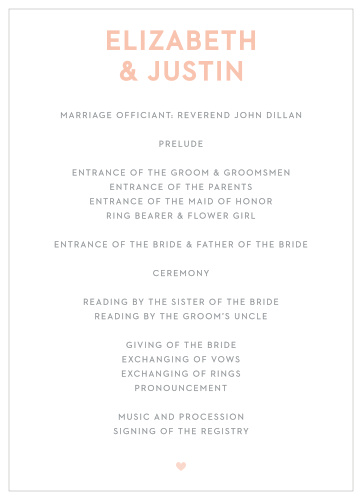 Wooden Love Wedding Programs