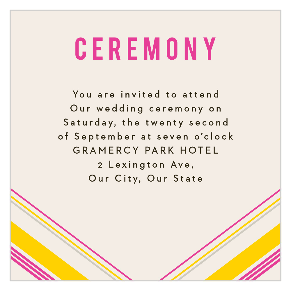 Diamond Reflections Ceremony Cards