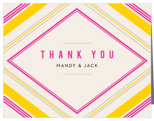 Diamond Reflections Wedding Thank You Cards