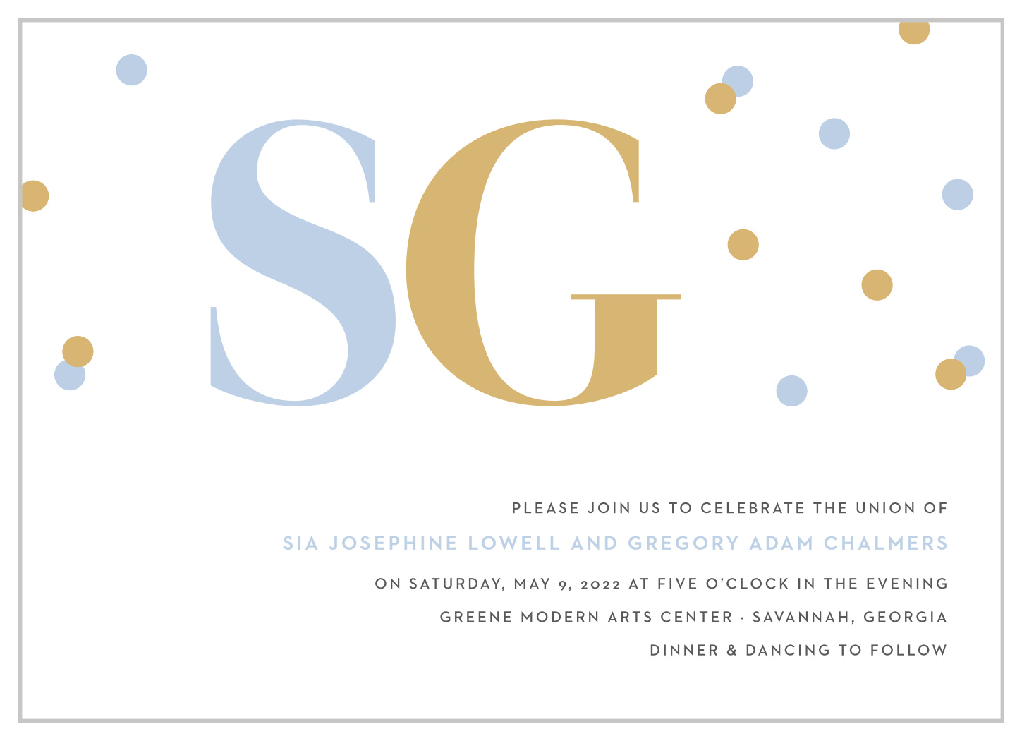 Confetti Overlap Wedding Invitations