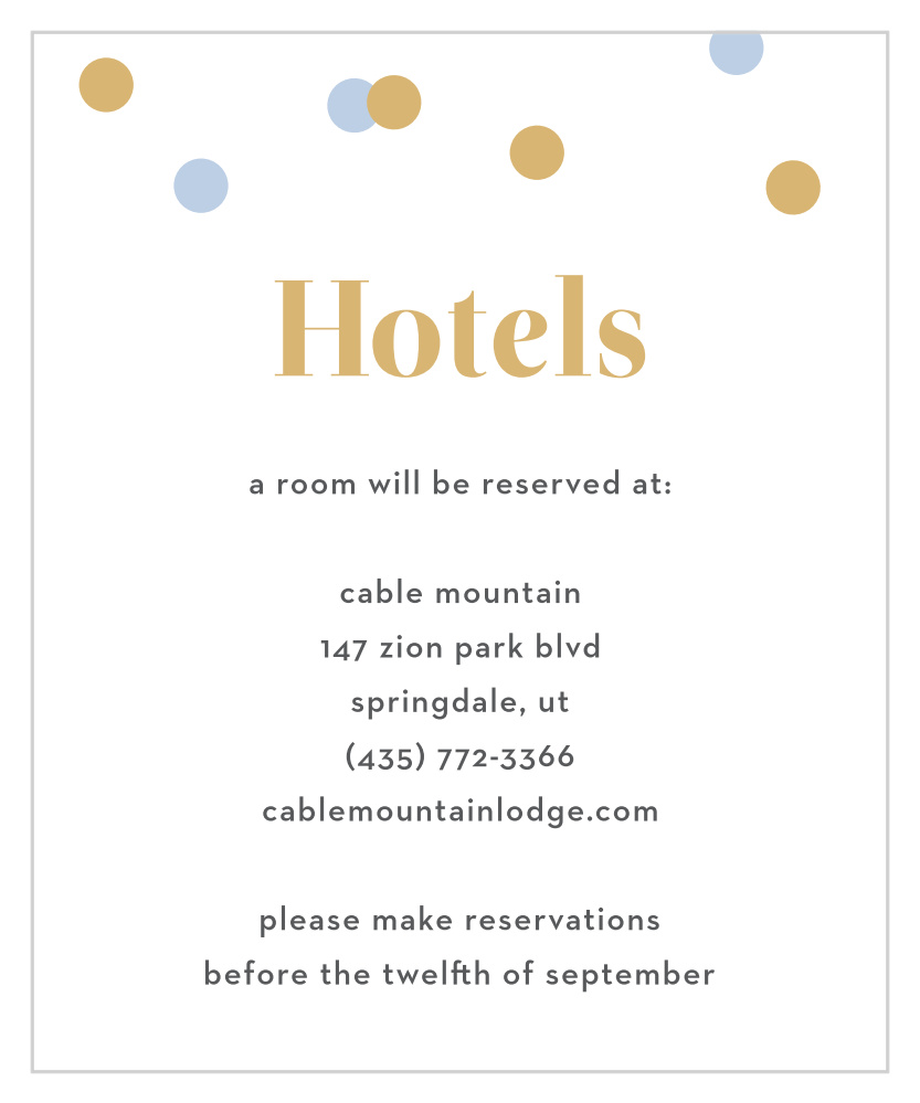 Confetti Overlap Accommodation Cards