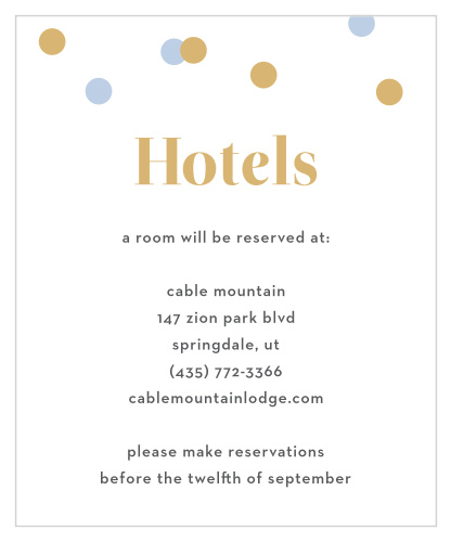 Confetti Overlap Accommodation Cards