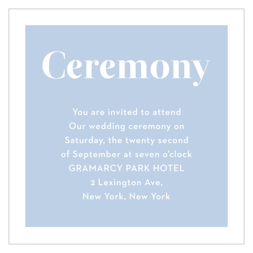 Confetti Overlap Ceremony Cards