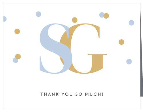 Confetti Overlap Wedding Thank You Cards