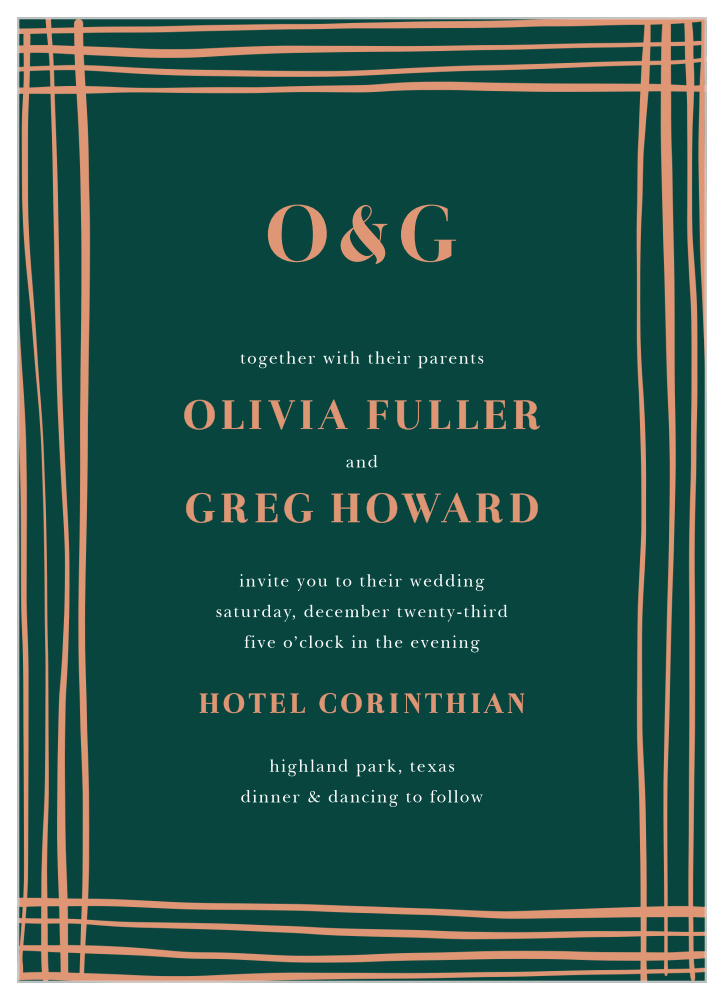 Doodle Border Wedding Invitations