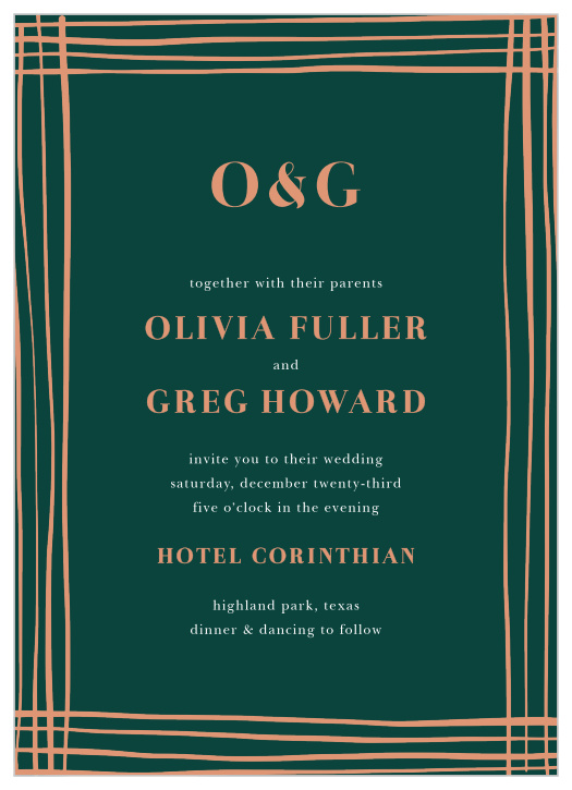 Enjoy the company of your friends and family when you use our Doodle Border Wedding Invitations to invite them.