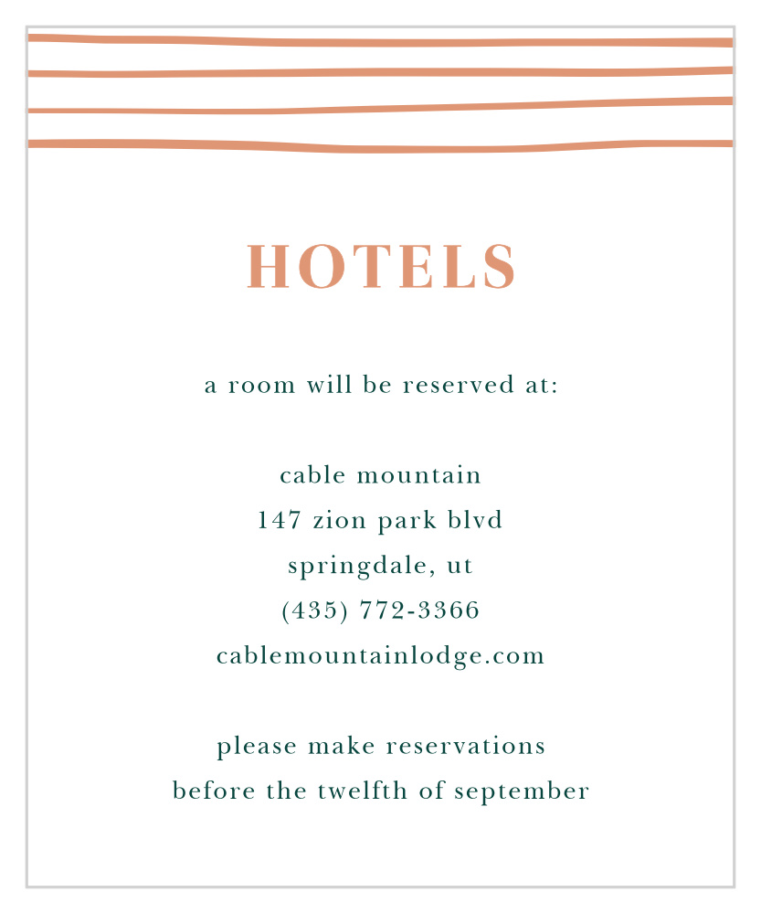 Doodle Border Accommodation Cards