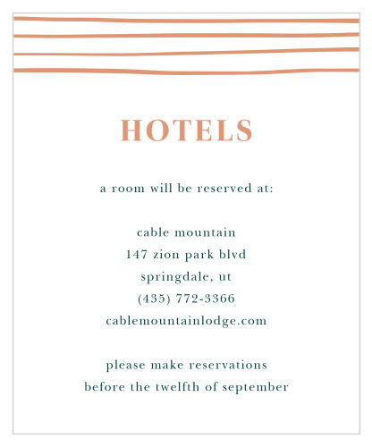 Doodle Border Accommodation Cards