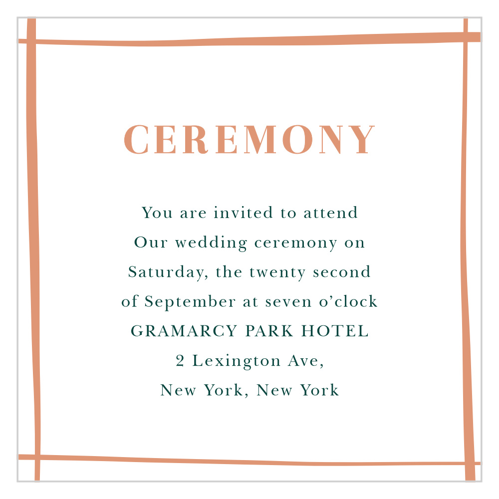 Doodle Border Ceremony Cards