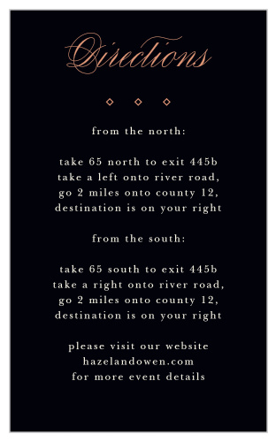 Diamond Debauchery Direction Cards