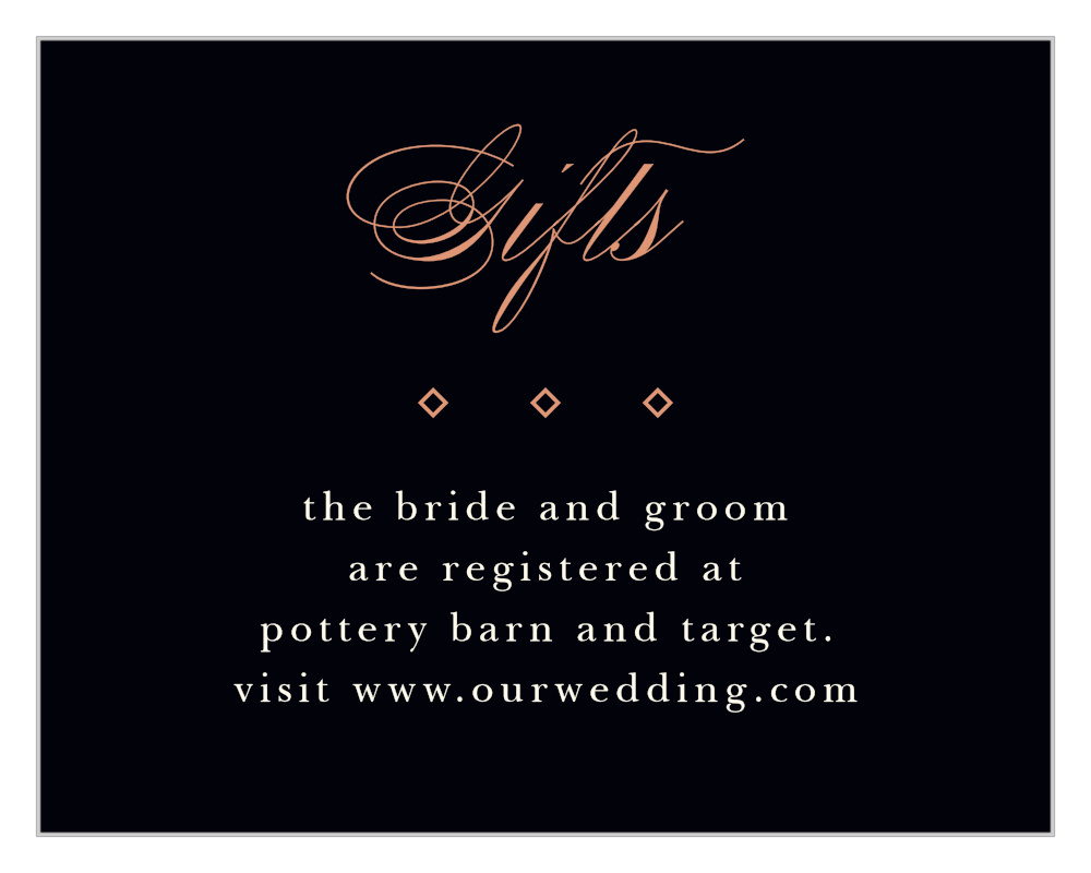 Diamond Debauchery Registry Cards