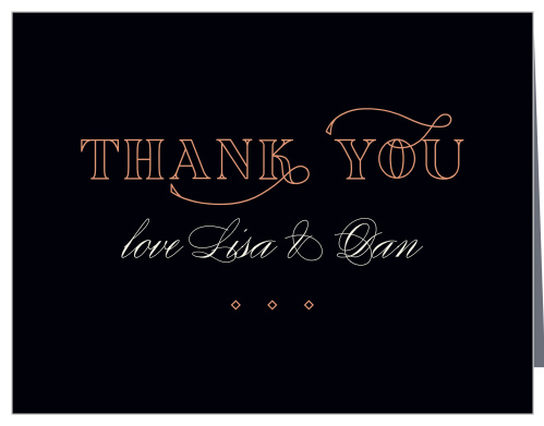 Diamond Debauchery Wedding Thank You Cards