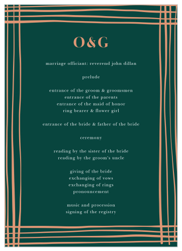 Doodle Border Wedding Programs