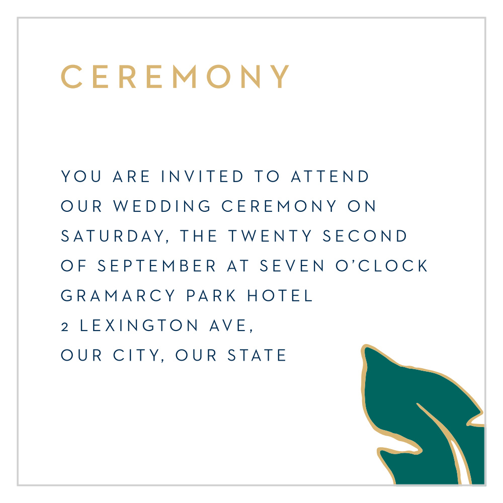 Green Breeze Ceremony Cards