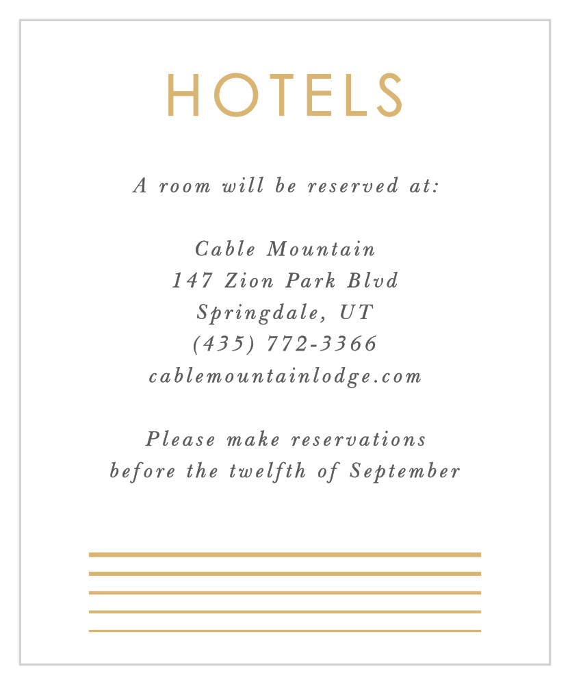 Rippled Quintet Accommodation Cards