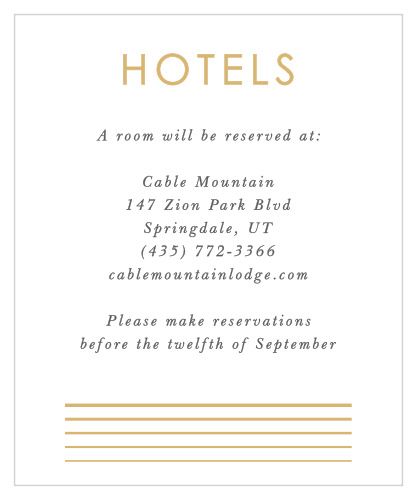 Rippled Quintet Accommodation Cards