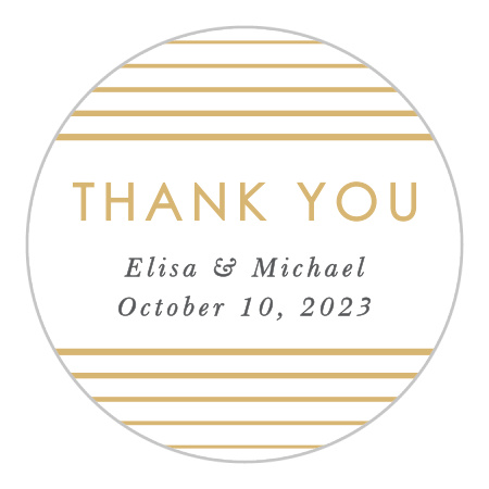 Rippled Quintet Wedding Stickers