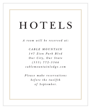 Forever Photo Accommodation Cards