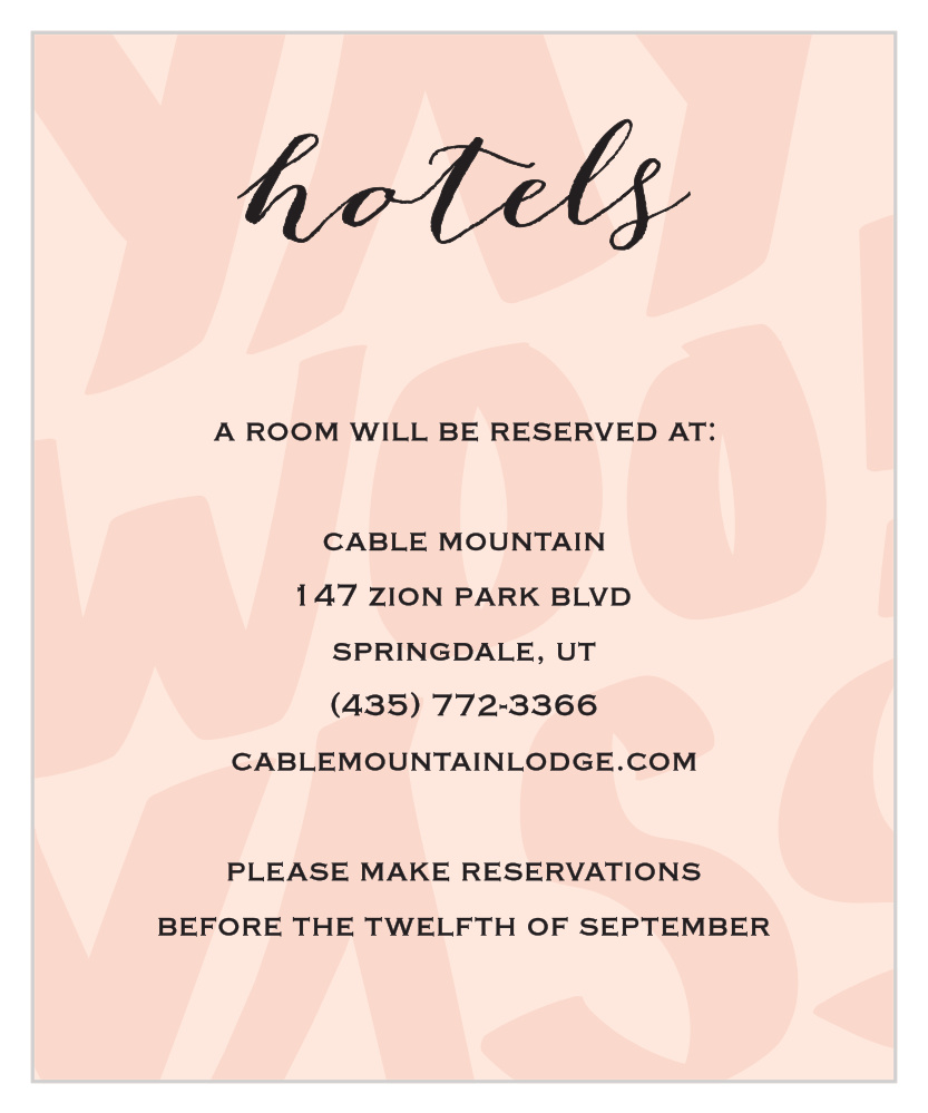 Giddy Graffiti Accommodation Cards