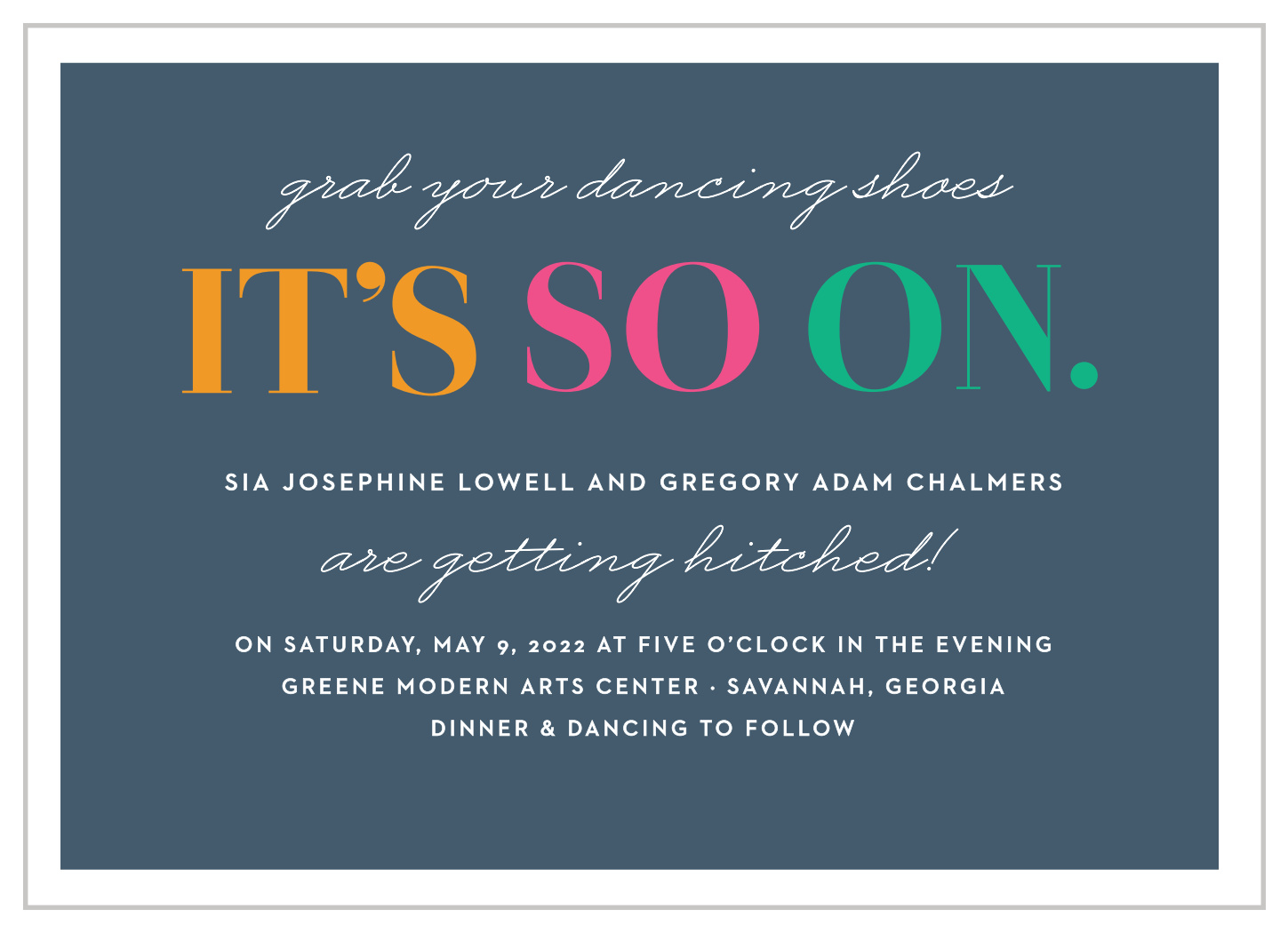 It's On Wedding Invitations