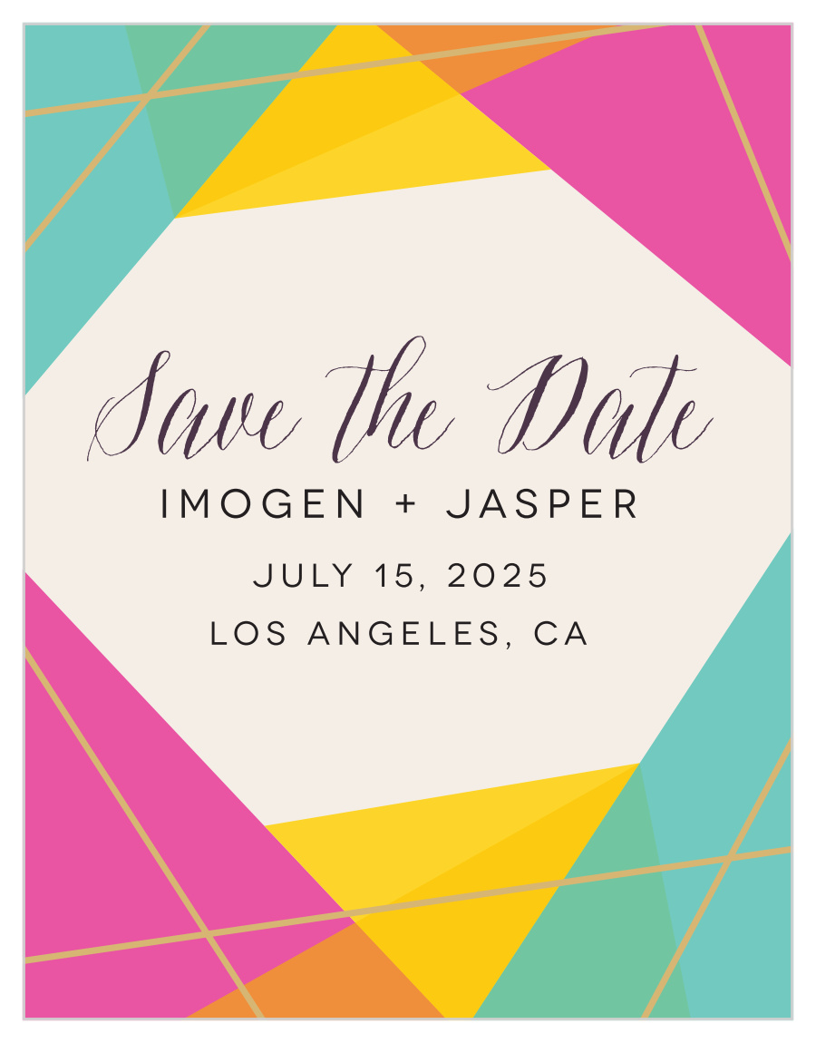 Brilliant Gem Save the Date Cards