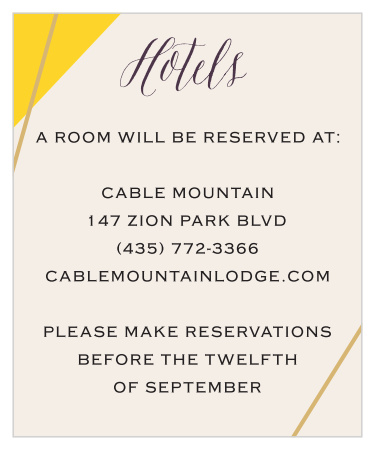 Brilliant Gem Accommodation Cards