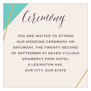 Brilliant Gem Ceremony Cards