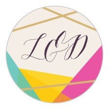 Our Brilliant Gem Wedding Stickers are full of brightly colored facets outlined by our raised gold foil. 