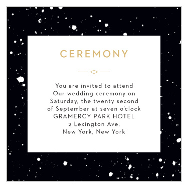 Modern Splatters Ceremony Cards