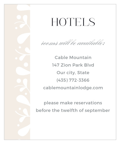Frosted Leaves Accommodation Cards