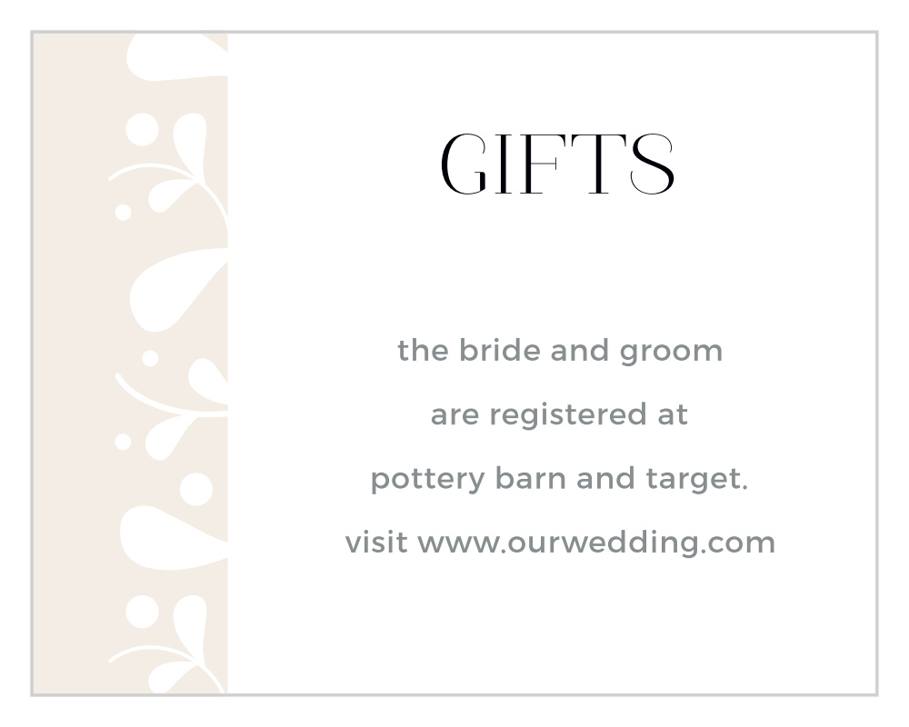 Frosted Leaves Registry Cards