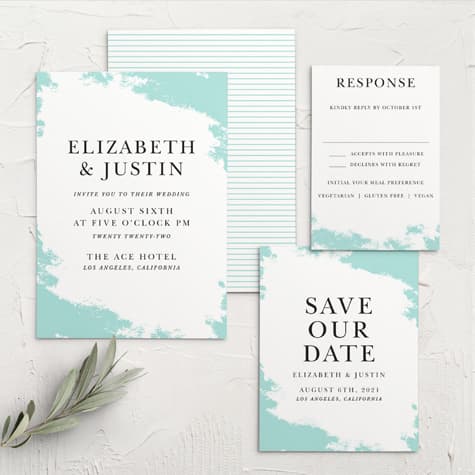 Something Blue Wedding Invitations
