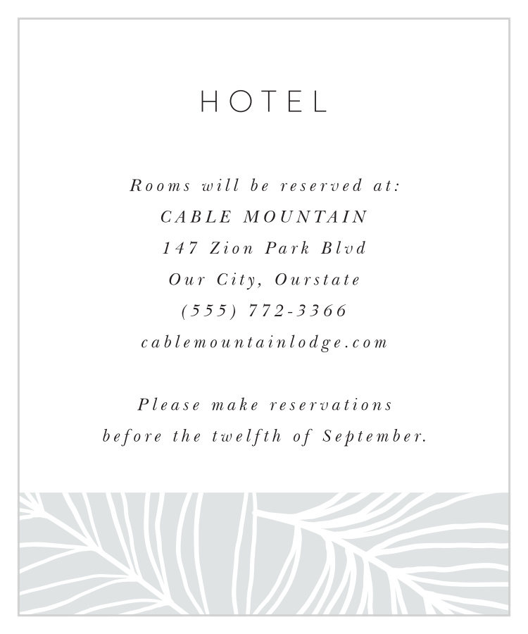 Bordered Fun Accommodation Cards